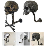 Maxbell Skull Helmet Stand Hat Holder Wall Mounted Hook For Key Hats Jacket Hanger 13x20x26cm