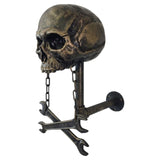 Maxbell Skull Helmet Stand Hat Holder Wall Mounted Hook For Key Hats Jacket Hanger 13x20x26cm