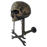 Maxbell Skull Helmet Stand Hat Holder Wall Mounted Hook For Key Hats Jacket Hanger 13x20x26cm