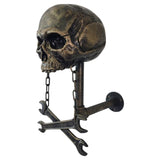 Maxbell Skull Helmet Stand Hat Holder Wall Mounted Hook For Key Hats Jacket Hanger 13x20x26cm