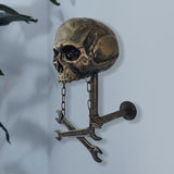 Maxbell Skull Helmet Stand Hat Holder Wall Mounted Hook For Key Hats Jacket Hanger 13x20x26cm