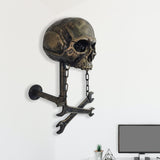 Maxbell Skull Helmet Stand Hat Holder Wall Mounted Hook For Key Hats Jacket Hanger 13x20x26cm