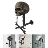 Maxbell Skull Helmet Stand Hat Holder Wall Mounted Hook For Key Hats Jacket Hanger 13x20x26cm