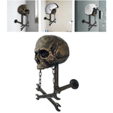 Maxbell Skull Helmet Stand Hat Holder Wall Mounted Hook For Key Hats Jacket Hanger 13x20x26cm