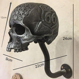 Maxbell Skull Helmet Stand Hat Holder Wall Mounted Hook For Key Hats Jacket Hanger 9x22x24cm