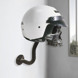 Maxbell Skull Helmet Stand Hat Holder Wall Mounted Hook For Key Hats Jacket Hanger 9x22x24cm