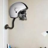 Maxbell Skull Helmet Stand Hat Holder Wall Mounted Hook For Key Hats Jacket Hanger 9x22x24cm