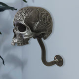 Maxbell Skull Helmet Stand Hat Holder Wall Mounted Hook For Key Hats Jacket Hanger 9x22x24cm