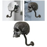 Maxbell Skull Helmet Stand Hat Holder Wall Mounted Hook For Key Hats Jacket Hanger 9x22x24cm