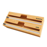 Maxbell 2 in 1 Wrap Dispenser with Cutter and Labels for Kitchen Drawer Organizer