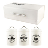 Maxbell 4x Large-Capacity Bread Box Set Storage Box for Food Sugar Pastries White