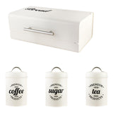 Maxbell 4x Large-Capacity Bread Box Set Storage Box for Food Sugar Pastries White