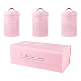 Maxbell 4x Large-Capacity Bread Box Set Storage Box for Food Sugar Pastries Pink