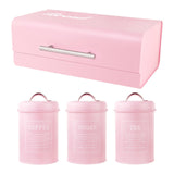 Maxbell 4x Large-Capacity Bread Box Set Storage Box for Food Sugar Pastries Pink