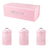 Maxbell 4x Large-Capacity Bread Box Set Storage Box for Food Sugar Pastries Pink