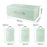 Maxbell 4x Large-Capacity Bread Box Set Storage Box for Food Sugar Pastries Green