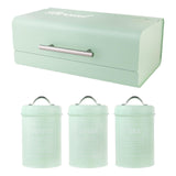 Maxbell 4x Large-Capacity Bread Box Set Storage Box for Food Sugar Pastries Green