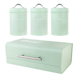 Maxbell 4x Large-Capacity Bread Box Set Storage Box for Food Sugar Pastries Green