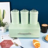 Maxbell 4x Large-Capacity Bread Box Set Storage Box for Food Sugar Pastries Green