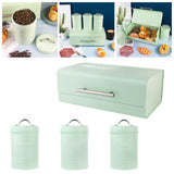 Maxbell 4x Large-Capacity Bread Box Set Storage Box for Food Sugar Pastries Green