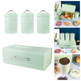 Maxbell 4x Large-Capacity Bread Box Set Storage Box for Food Sugar Pastries Green