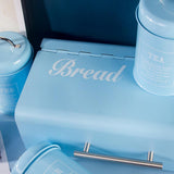 Maxbell 4x Large-Capacity Bread Box Set Storage Box for Food Sugar Pastries Blue
