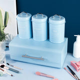 Maxbell 4x Large-Capacity Bread Box Set Storage Box for Food Sugar Pastries Blue