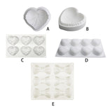 Maxbell 3D Heart Shaped Cake Mould Bakeware Chocolate Mold for Mousse Cake Ice Cream 136x108x58mm