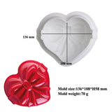 Maxbell 3D Heart Shaped Cake Mould Bakeware Chocolate Mold for Mousse Cake Ice Cream 136x108x58mm