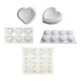Maxbell 3D Heart Shaped Cake Mould Bakeware Chocolate Mold for Mousse Cake Ice Cream 136x108x58mm