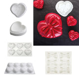 Maxbell 3D Heart Shaped Cake Mould Bakeware Chocolate Mold for Mousse Cake Ice Cream 136x108x58mm