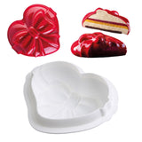 Maxbell 3D Heart Shaped Cake Mould Bakeware Chocolate Mold for Mousse Cake Ice Cream 136x108x58mm