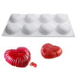 Maxbell 3D Heart Shaped Cake Mould Bakeware Chocolate Mold for Mousse Cake Ice Cream 297x170x20mm