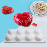 Maxbell 3D Heart Shaped Cake Mould Bakeware Chocolate Mold for Mousse Cake Ice Cream 297x170x20mm