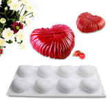 Maxbell 3D Heart Shaped Cake Mould Bakeware Chocolate Mold for Mousse Cake Ice Cream 297x170x20mm