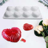Maxbell 3D Heart Shaped Cake Mould Bakeware Chocolate Mold for Mousse Cake Ice Cream 297x170x20mm