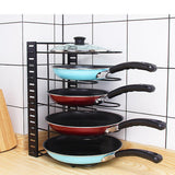 Maxbell Pot Lid Holder Expandable Pans and Pots Lid Organizer Rack Holder Organizer