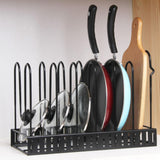 Maxbell Pot Lid Holder Expandable Pans and Pots Lid Organizer Rack Holder Organizer