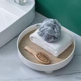 Maxbell Plastic Minimalist Home Decor Tray Storage Box for Perfume Candle Makeups Gray
