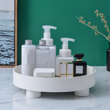 Maxbell Plastic Minimalist Home Decor Tray Storage Box for Perfume Candle Makeups Gray