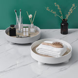 Maxbell Plastic Minimalist Home Decor Tray Storage Box for Perfume Candle Makeups Gray