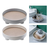Maxbell Plastic Minimalist Home Decor Tray Storage Box for Perfume Candle Makeups Gray