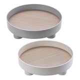 Maxbell Plastic Minimalist Home Decor Tray Storage Box for Perfume Candle Makeups Gray