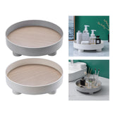 Maxbell Plastic Minimalist Home Decor Tray Storage Box for Perfume Candle Makeups Gray