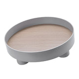 Maxbell Plastic Minimalist Home Decor Tray Storage Box for Perfume Candle Makeups Gray