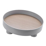 Maxbell Plastic Minimalist Home Decor Tray Storage Box for Perfume Candle Makeups Gray
