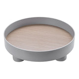 Maxbell Plastic Minimalist Home Decor Tray Storage Box for Perfume Candle Makeups Gray