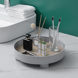 Maxbell Plastic Minimalist Home Decor Tray Storage Box for Perfume Candle Makeups Gray