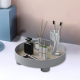 Maxbell Plastic Minimalist Home Decor Tray Storage Box for Perfume Candle Makeups Gray