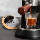 Maxbell Espresso Lens Flow Rate Mirror Coffee Machine Tool for Kitchen Beech Black